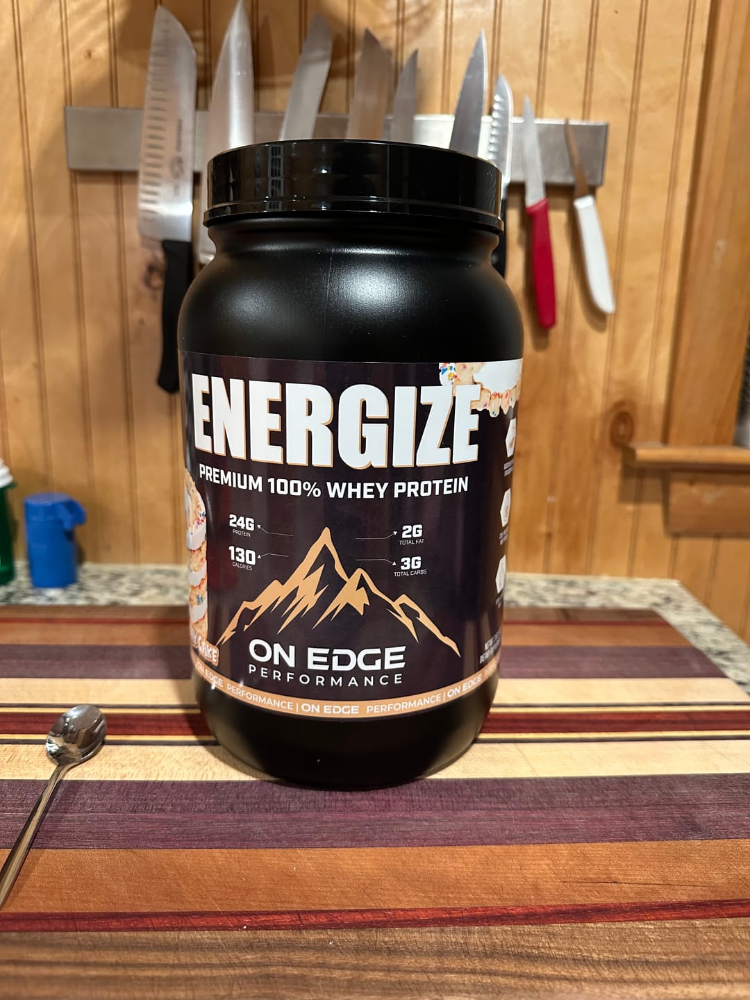 Customer photo review of 2lb ENERGIZE 100% WHY PROTEIN (Birthday Cake)