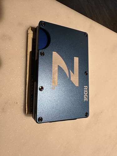 Customer photo review of Aluminum Wallet | Cash Strap