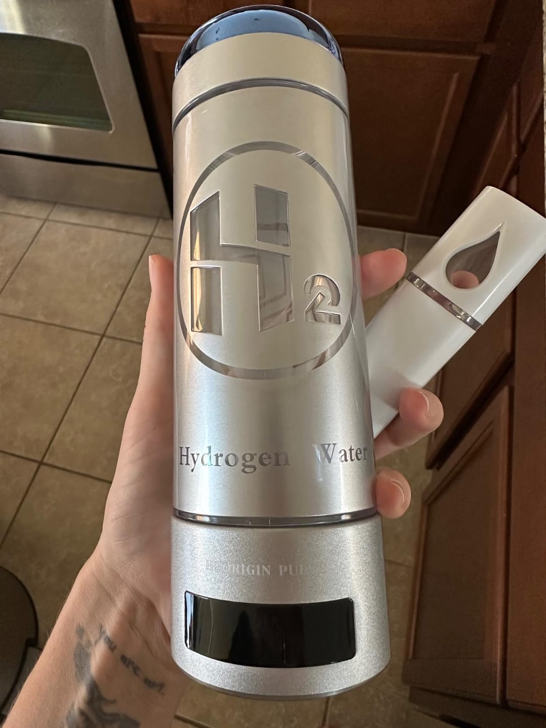 Customer photo review of Hydrogen Water Bottle Generator Silver