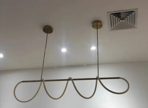 Customer photo review of Modern Long Hose Led Ceiling Chandelier for Table Dining Room Kitchen Bar Pendant Lighting Suspension Design Lusters Luminaires