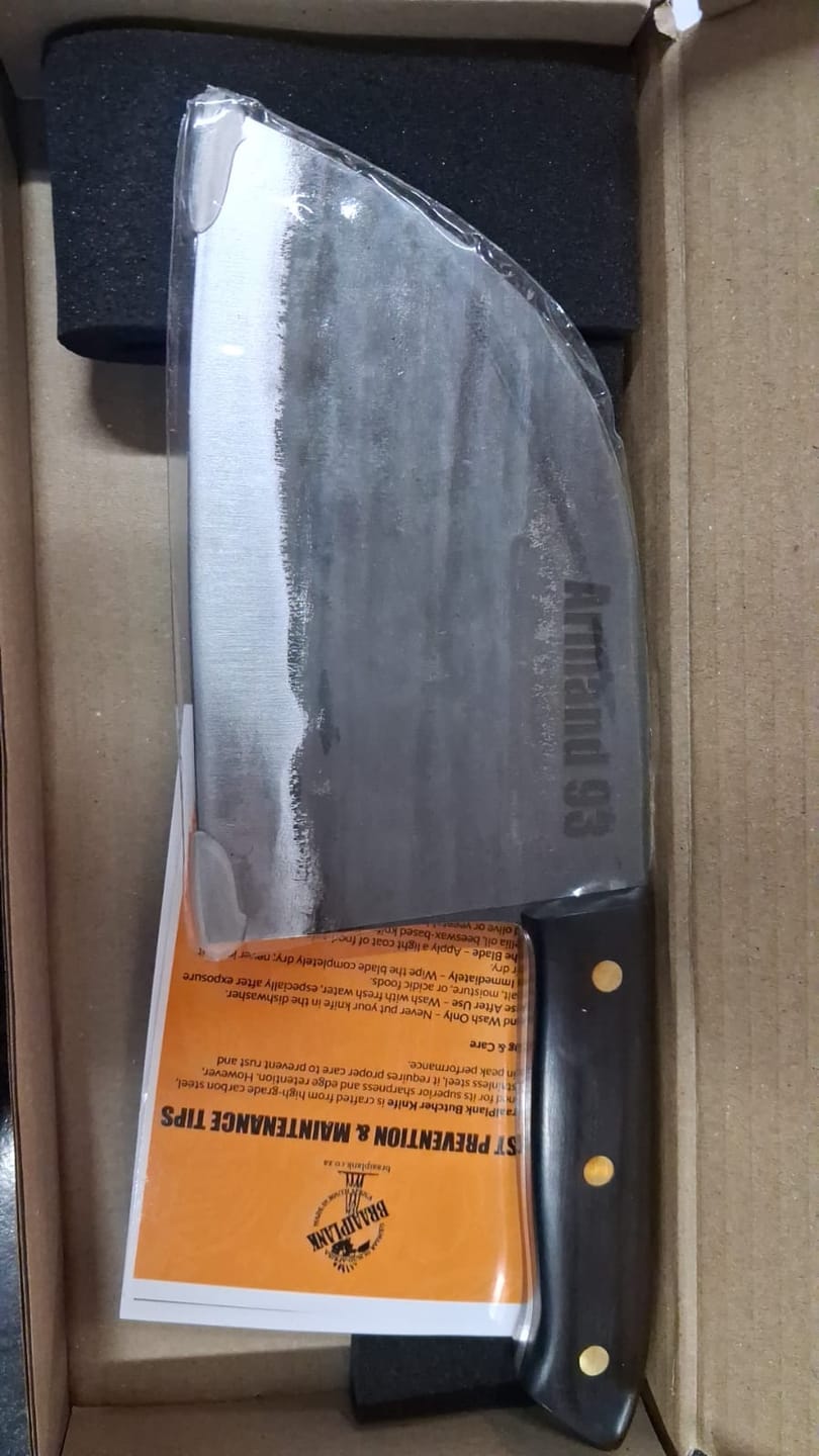 Customer photo review of BraaiPlank™ Hammer Forged Butcher Knife