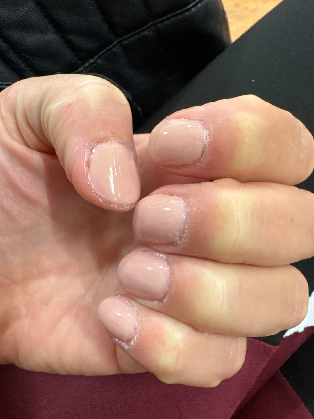 Customer photo review of Peach Sorbet Dipping Powder