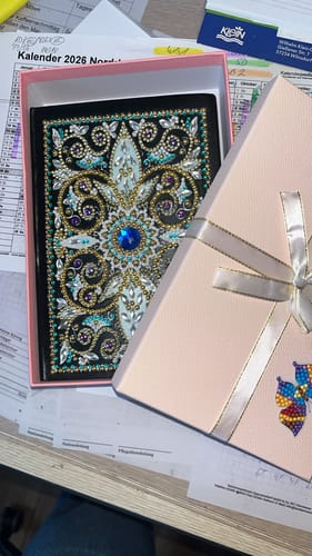 Customer photo review of Diamond Painting Notizbuch blaues Auge