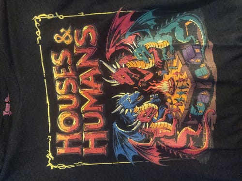 Customer photo review of Houses and Humans T-Shirt