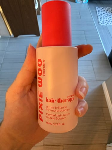 Customer photo review of Hair Booster : 3 in 1 Thermal protectant, shine and hydratation
