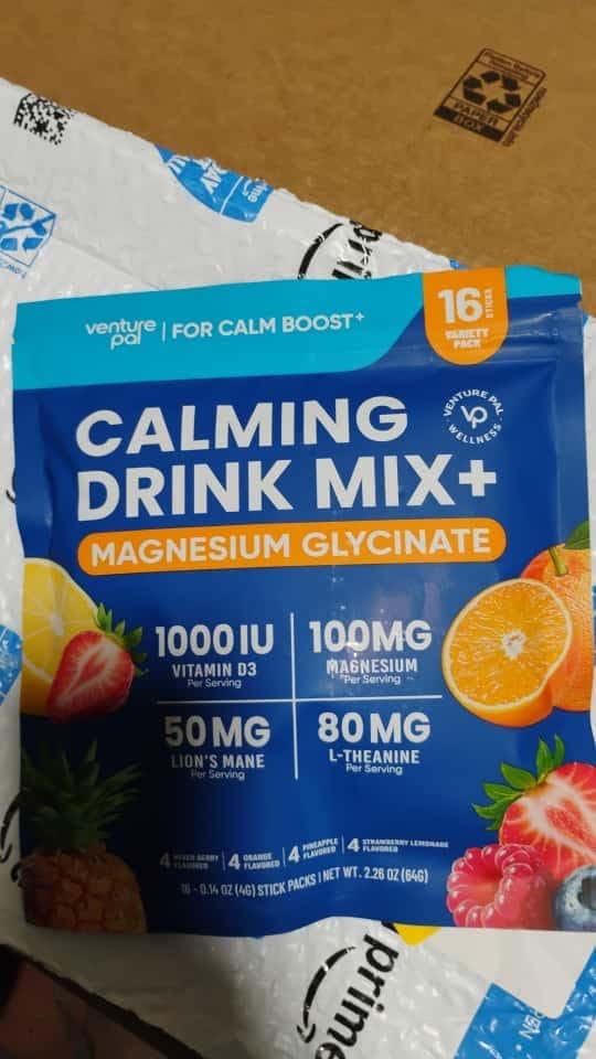 Customer photo review of Magnesium Glycinate Powdered Drink Mix - Variety- 16 Sticks