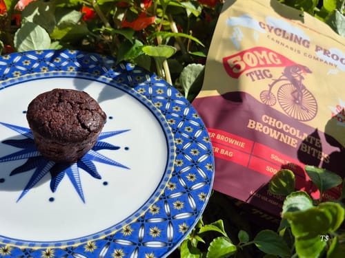 Customer photo review of Chocolate Brownie Bites, 50mg THC + 100mg CBD