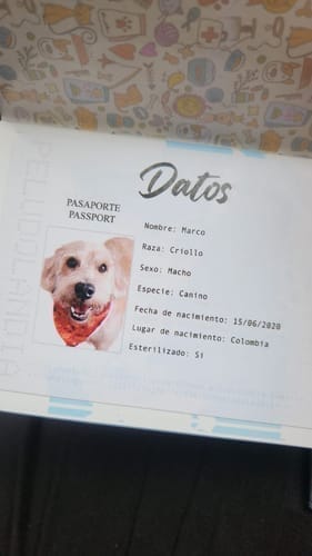 Customer photo review of Pasaporte Para Mascotas