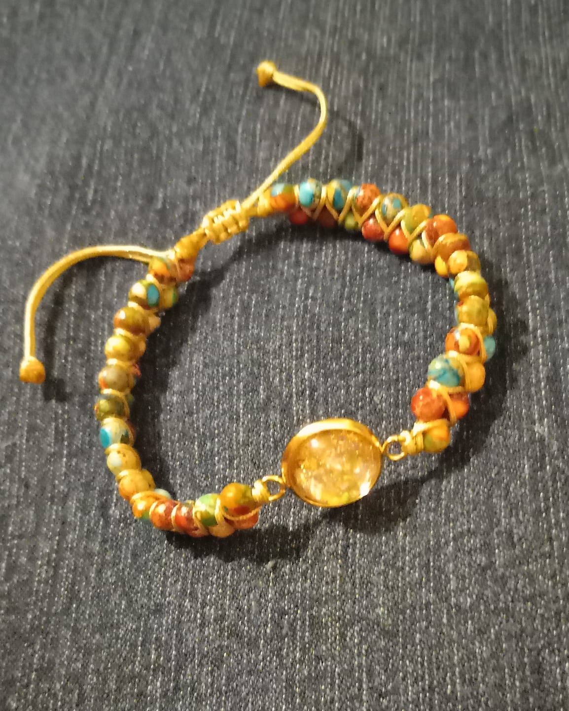 Customer photo review of Dragon's Breath Jasper Orgone Bracelet