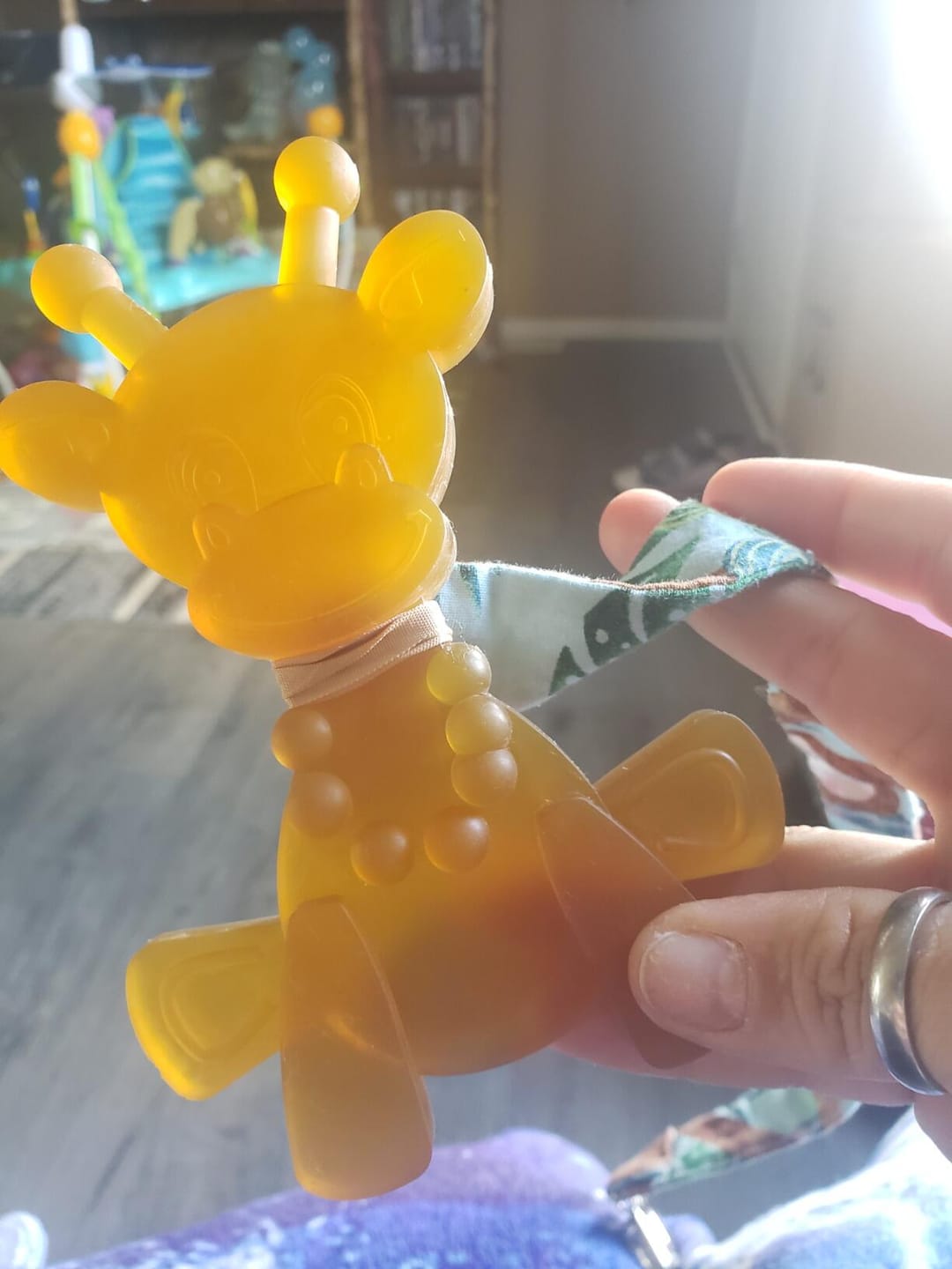 Customer photo review of The Little Bamber - Natural Rubber & Baltic Amber Teething Toy
