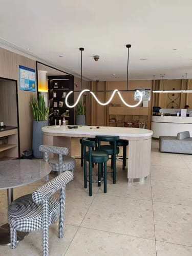 Customer photo review of Modern Long Hose Led Ceiling Chandelier for Table Dining Room Kitchen Bar Pendant Lighting Suspension Design Lusters Luminaires