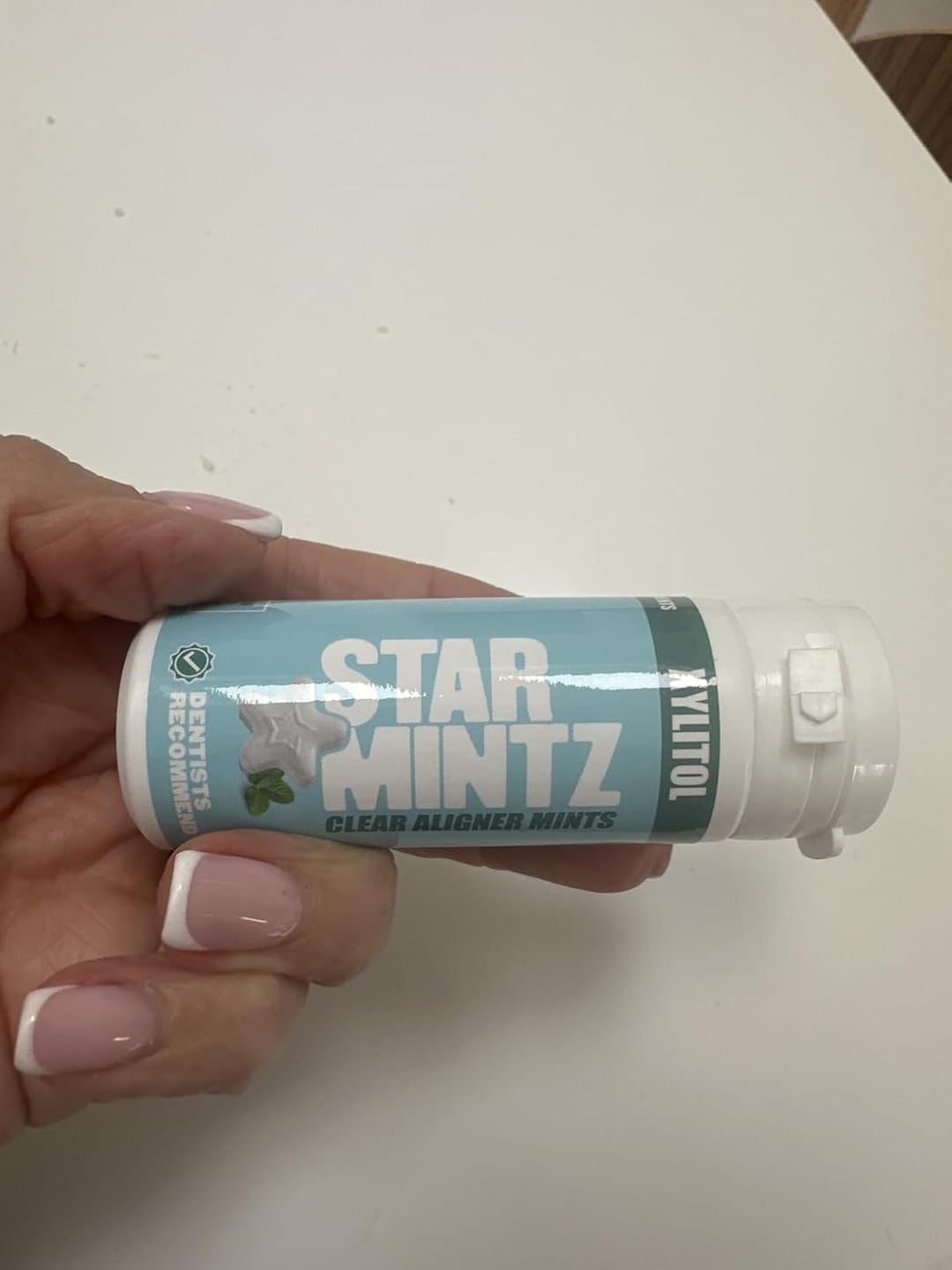 Customer photo review of StarMintz Breath Mints for Aligners