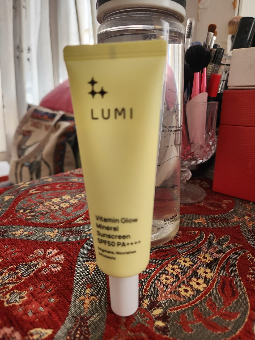 Customer photo review of Vitamin Glow Mineral Sunscreen