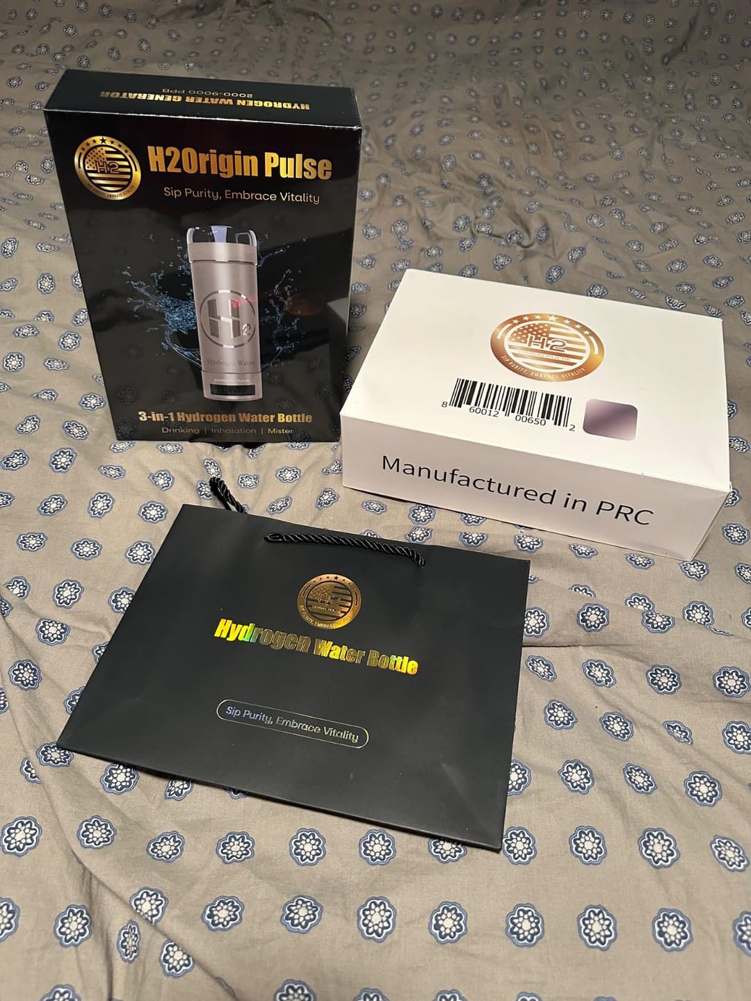 Customer photo review of Hydrogen Water Bottle Generator Silver