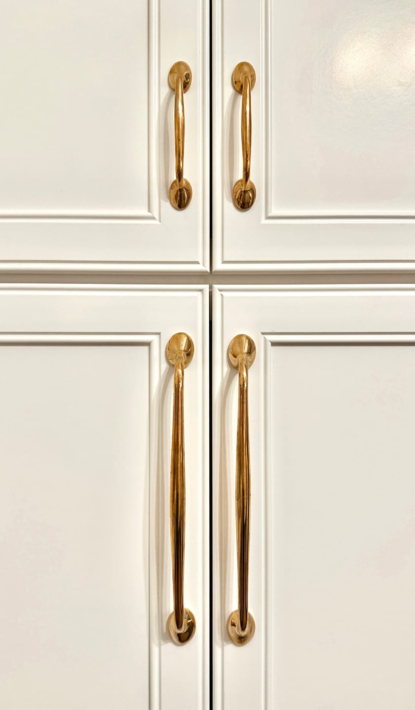 Customer photo review of Richmond Cabinet Pulls - Unlacquered Brass Polished
