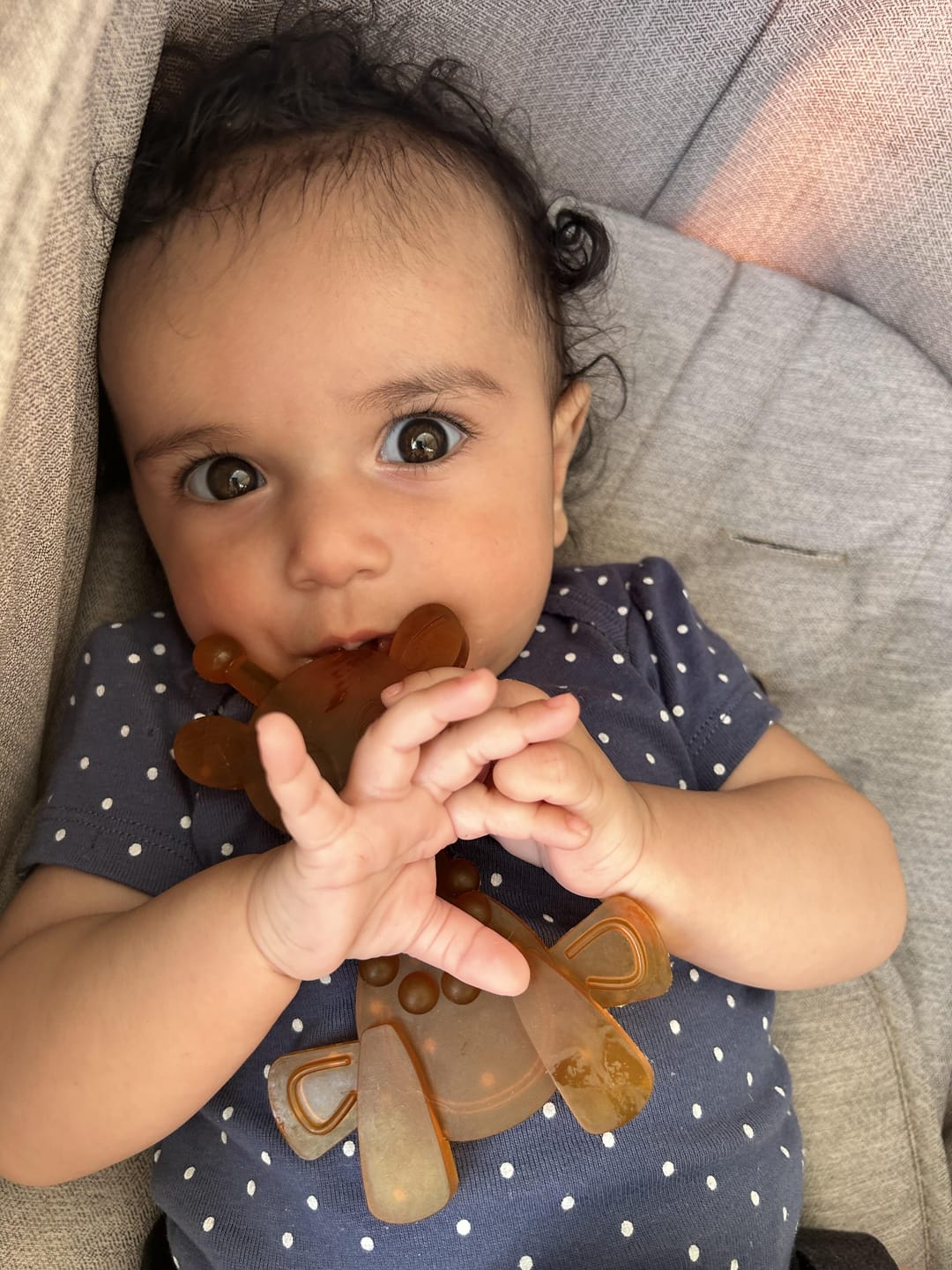Customer photo review of The Little Bamber - Natural Rubber & Baltic Amber Teething Toy