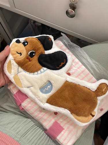 Customer photo review of Wiener Whirl Hanging Hand Towel Set