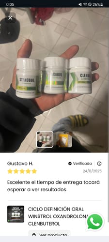 Customer photo review of Ciclo Definición Oral Winstrol Oxandrolona Clenbuterol