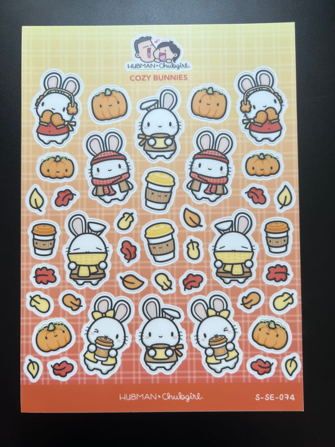 Customer photo review of Cozy Bunnies Sticker Sheet