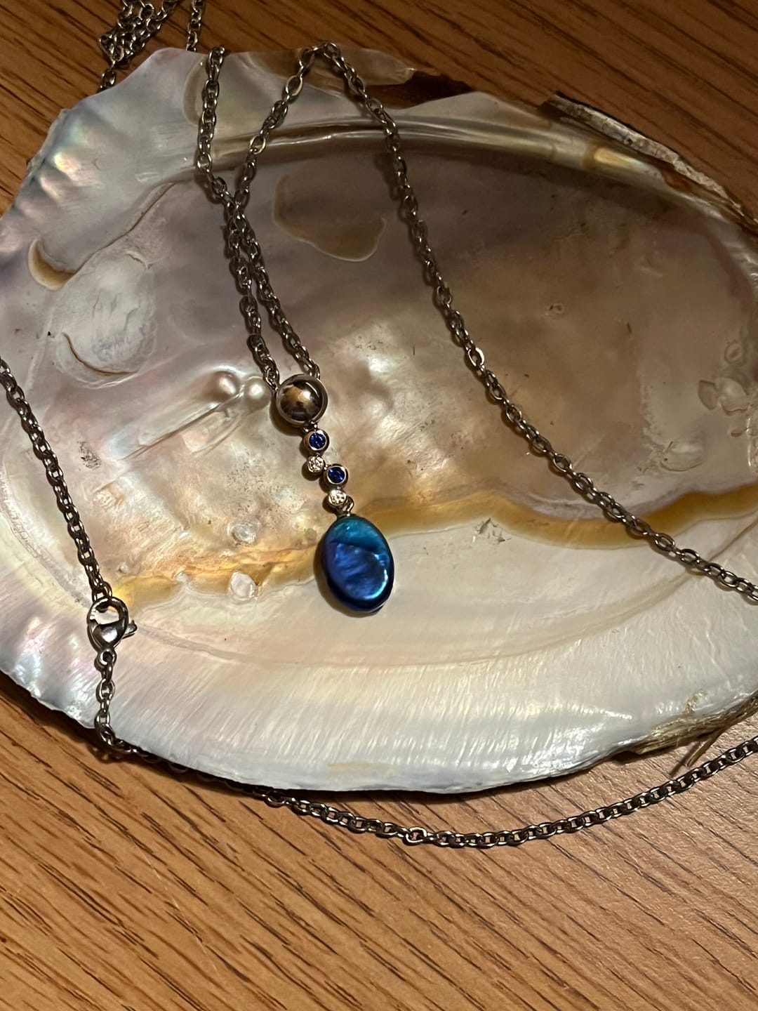 Customer photo review of Akoya Oyster - Oval Shaped Pearl