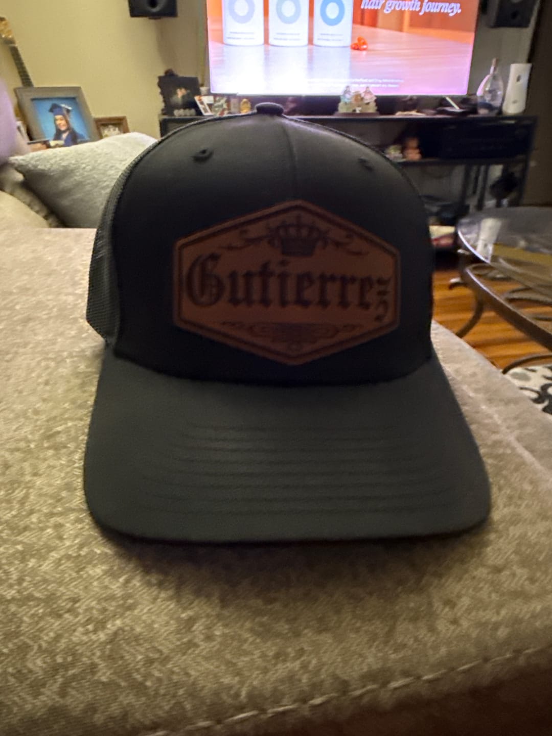 Customer photo review of Lonestar Rooster - Personalize It - Leather Patch Hat - Richardson 112