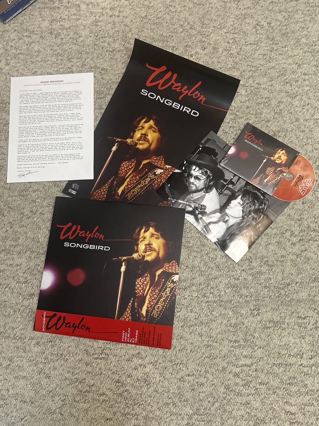 Customer photo review of Waylon Jennings "Songbird" CD Pre-Order
