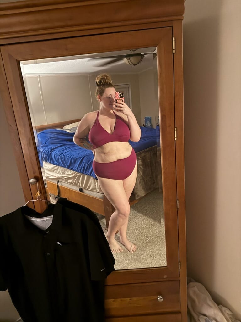 Customer photo review of *NEW* 'Thrive' High Rise Cheeky Bikini Bottoms