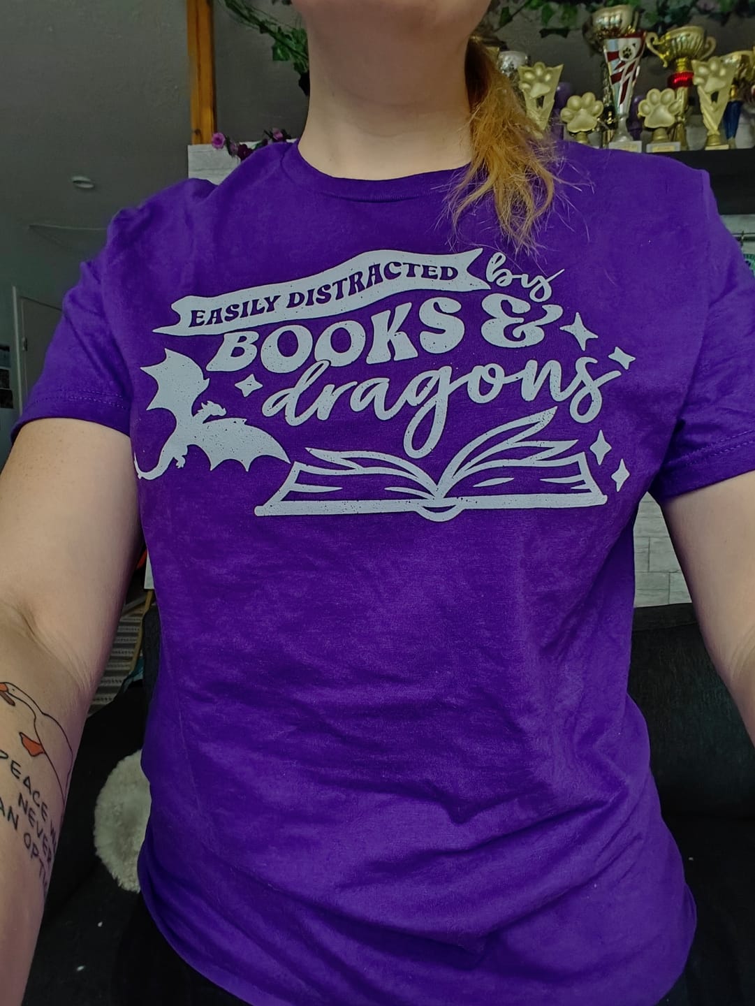Customer photo review of Easily Distracted by Books & Dragons