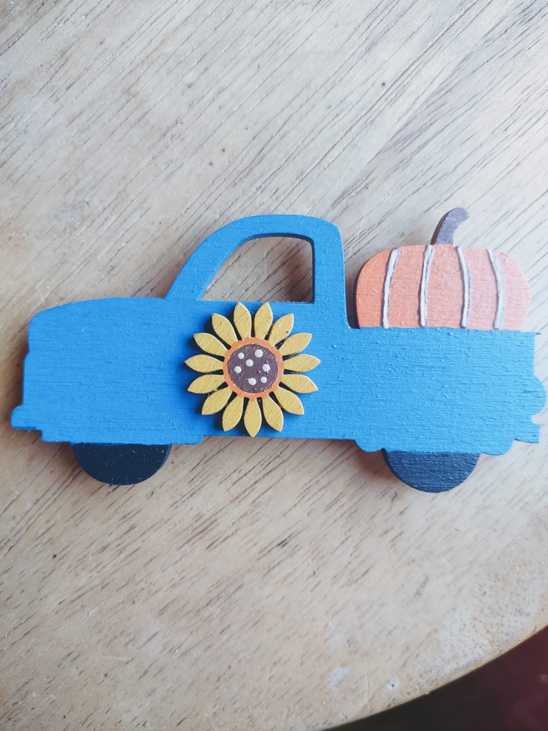Customer photo review of Unfinished Wood Halloween Tree Car Truck Silhouette - Craft- up to 46" DIY