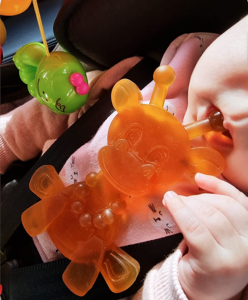 Customer photo review of The Little Bamber - Natural Rubber & Baltic Amber Teething Toy