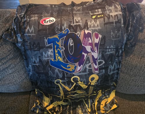 Customer photo review of CHRIS MCMILLAN 2025 - GKR REMIX - BLACK GOLD - BOWLING JERSEY