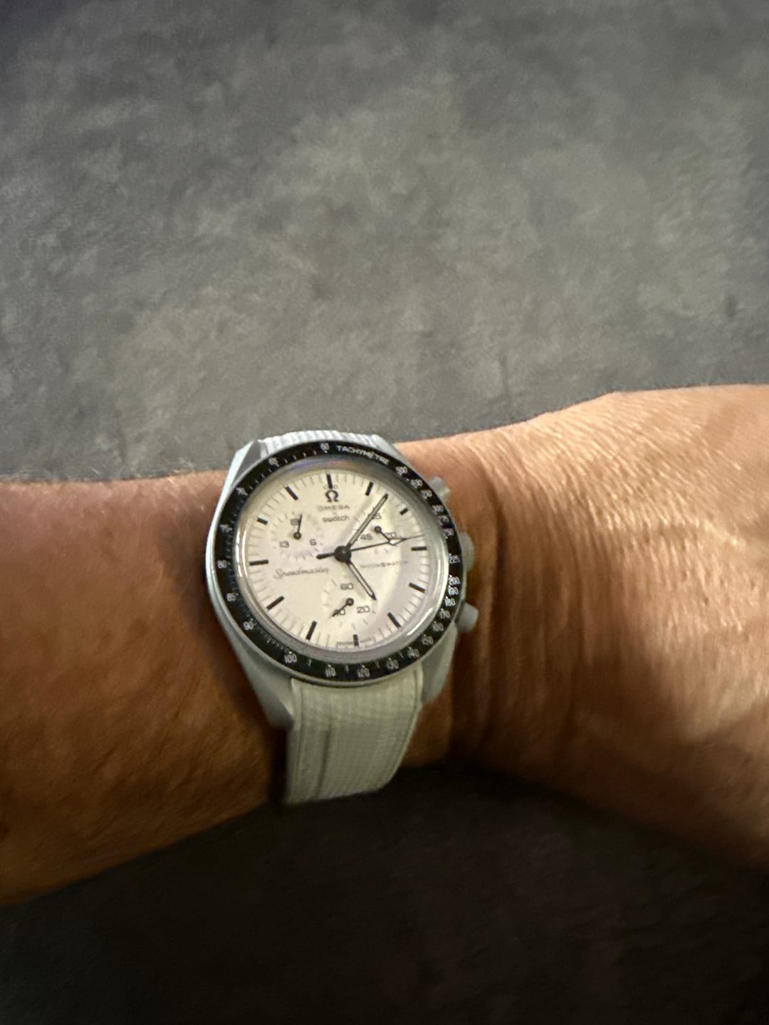 Customer photo review of Rubber Strap for Omega X Swatch MoonSwatch Mission to the Moon