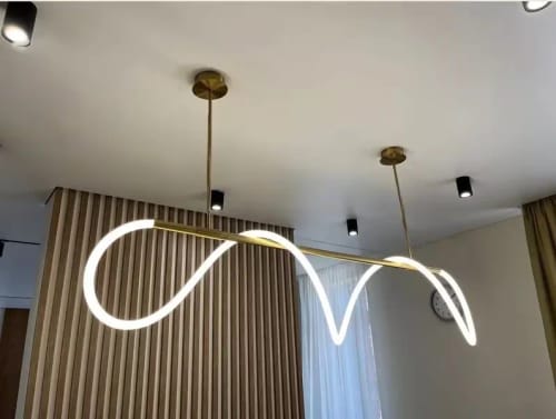 Customer photo review of Modern Long Hose Led Ceiling Chandelier for Table Dining Room Kitchen Bar Pendant Lighting Suspension Design Lusters Luminaires