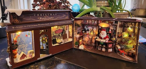 Customer photo review of Christmas Wonderland DIY Miniature Dollhouse Kit