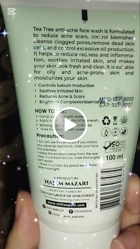 Customer video review of Tea Tree Anti Acne Face Wash – Prevents Acne Eruptions, Removes Excess Oil, Reduces Blackheads & Whiteheads