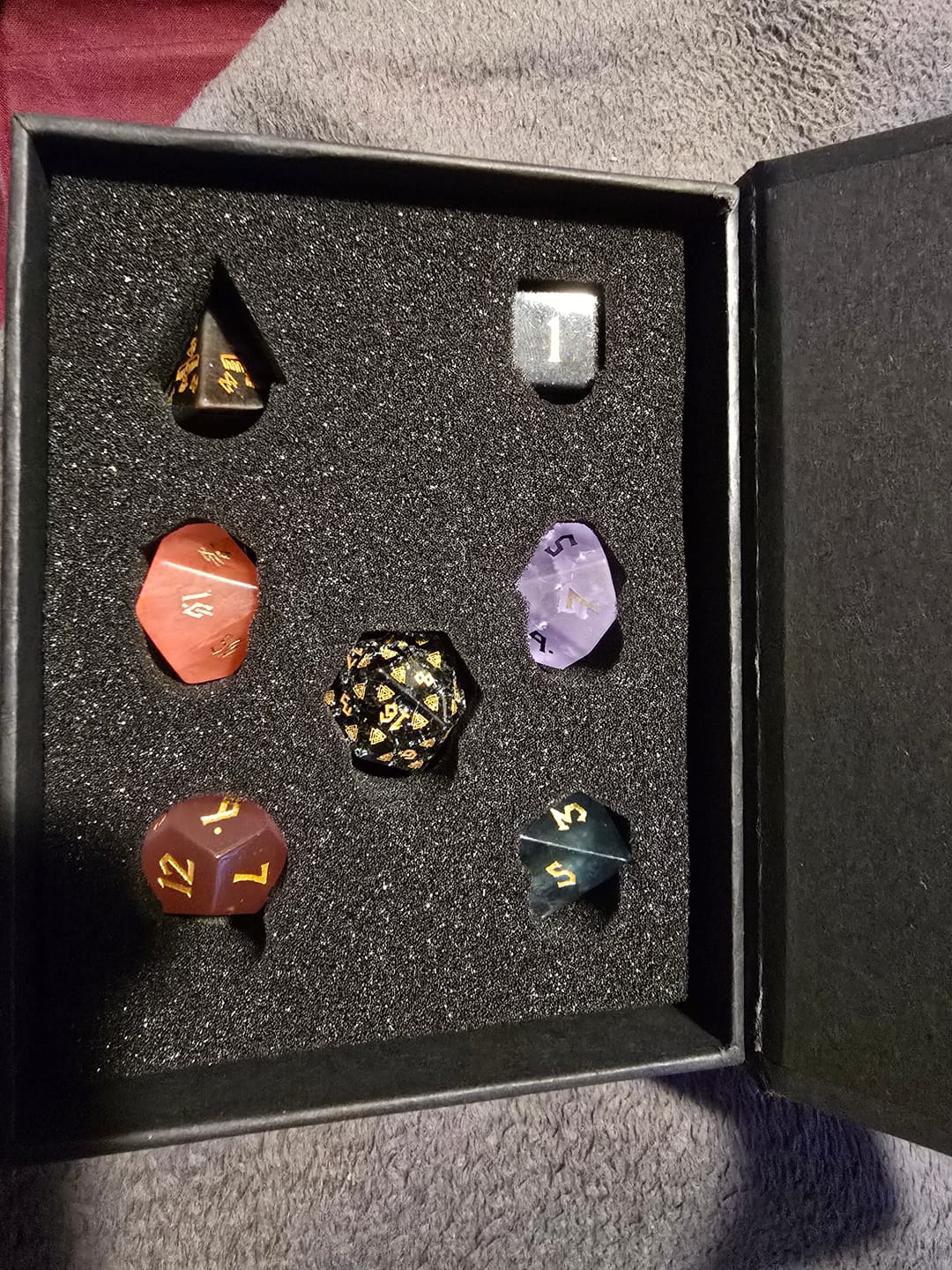 Customer photo review of Mystery Stone *Mixed* Dice Set