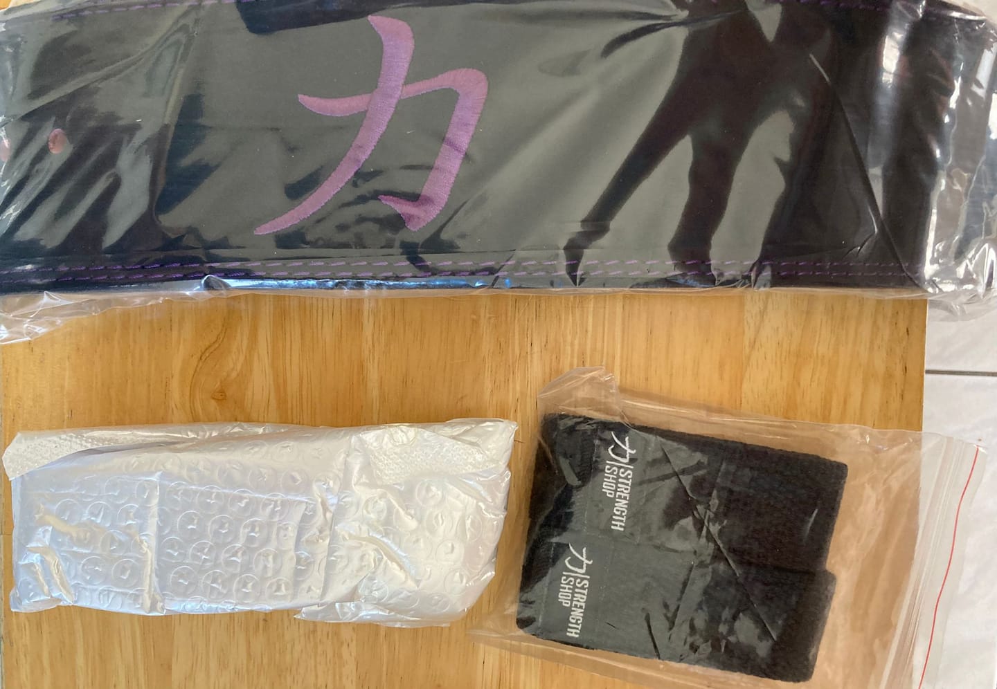 Customer photo review of Black w/ Purple Stitching Lever Belt, 10mm - IPF Approved