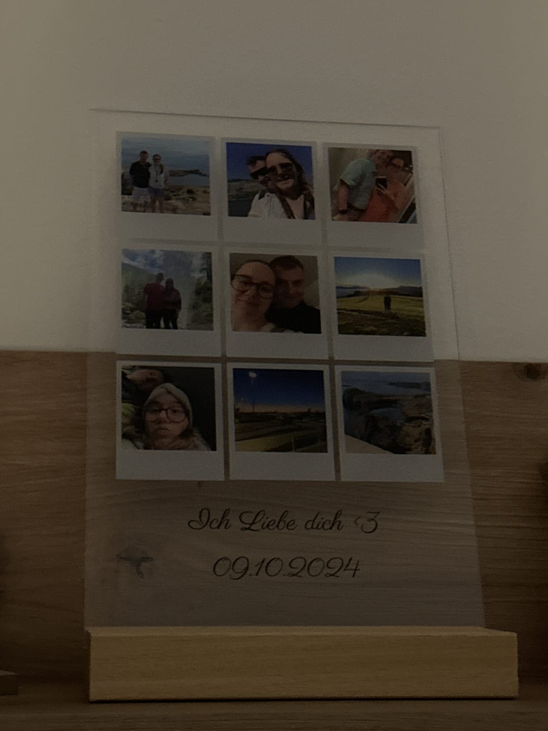 Customer photo review of Du und ich für immer - Personalisierte Acryltafel (20x30)