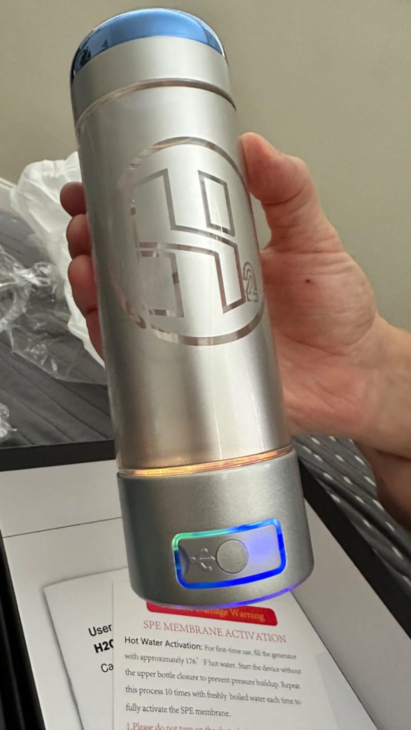 Customer photo review of Hydrogen Water Bottle Generator Black