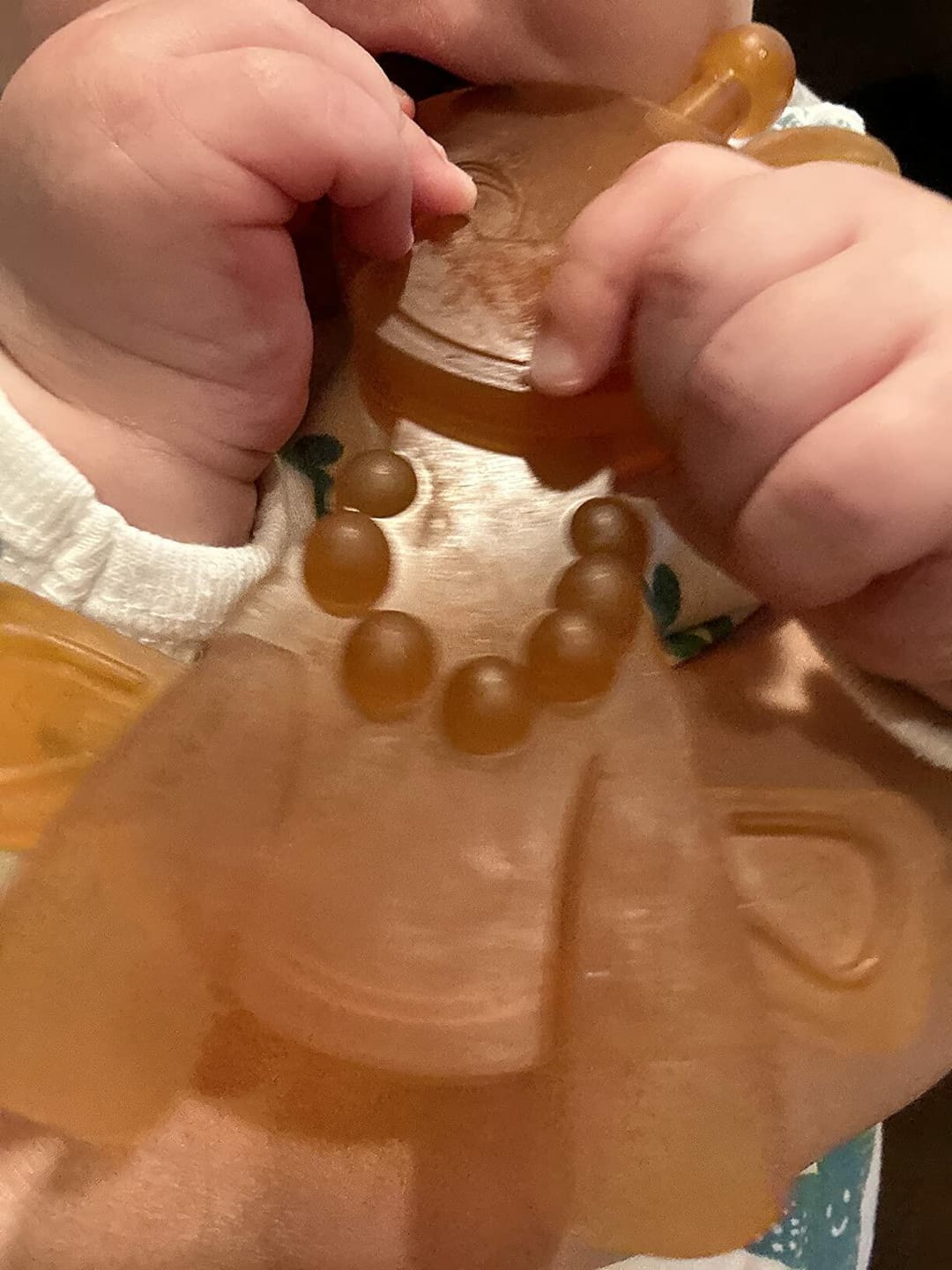 Customer photo review of The Little Bamber - Natural Rubber & Baltic Amber Teething Toy