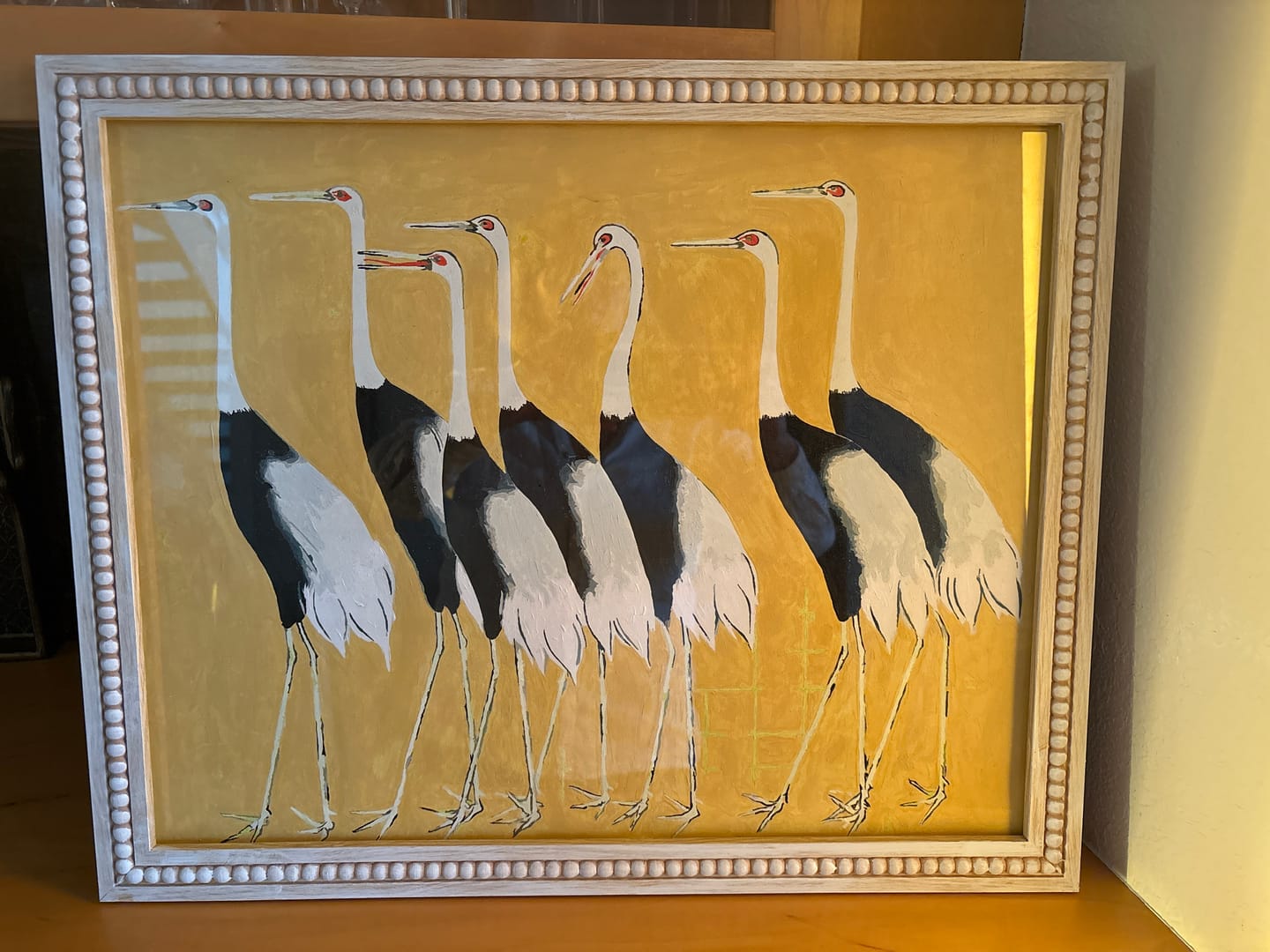 Customer photo review of Paint by Numbers - A Traditional Portrait of a Flock of Beautiful Japanese Red-Crowned Cranes | Ogata Korin