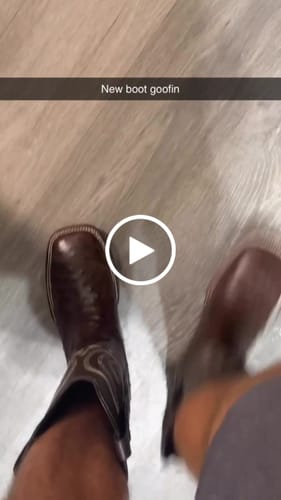 Customer video review of Chocolate Brown Ostrich Leather Boots - Square Toe