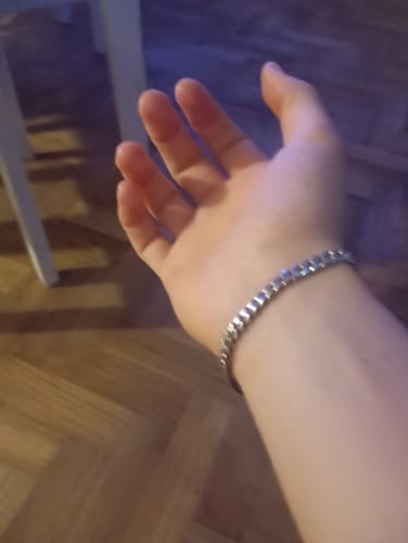 Reseña con foto de un cliente sobre Pulsera Miami Cuban 5mm