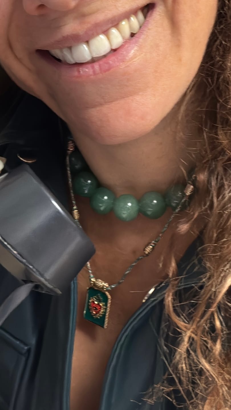 Customer photo review of Grace Aventurine Necklace