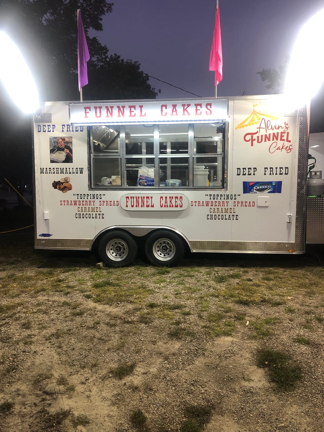 Customer photo review of Food Truck Service Area Light – Dual 5 Foot Pole 20,000 Lumens