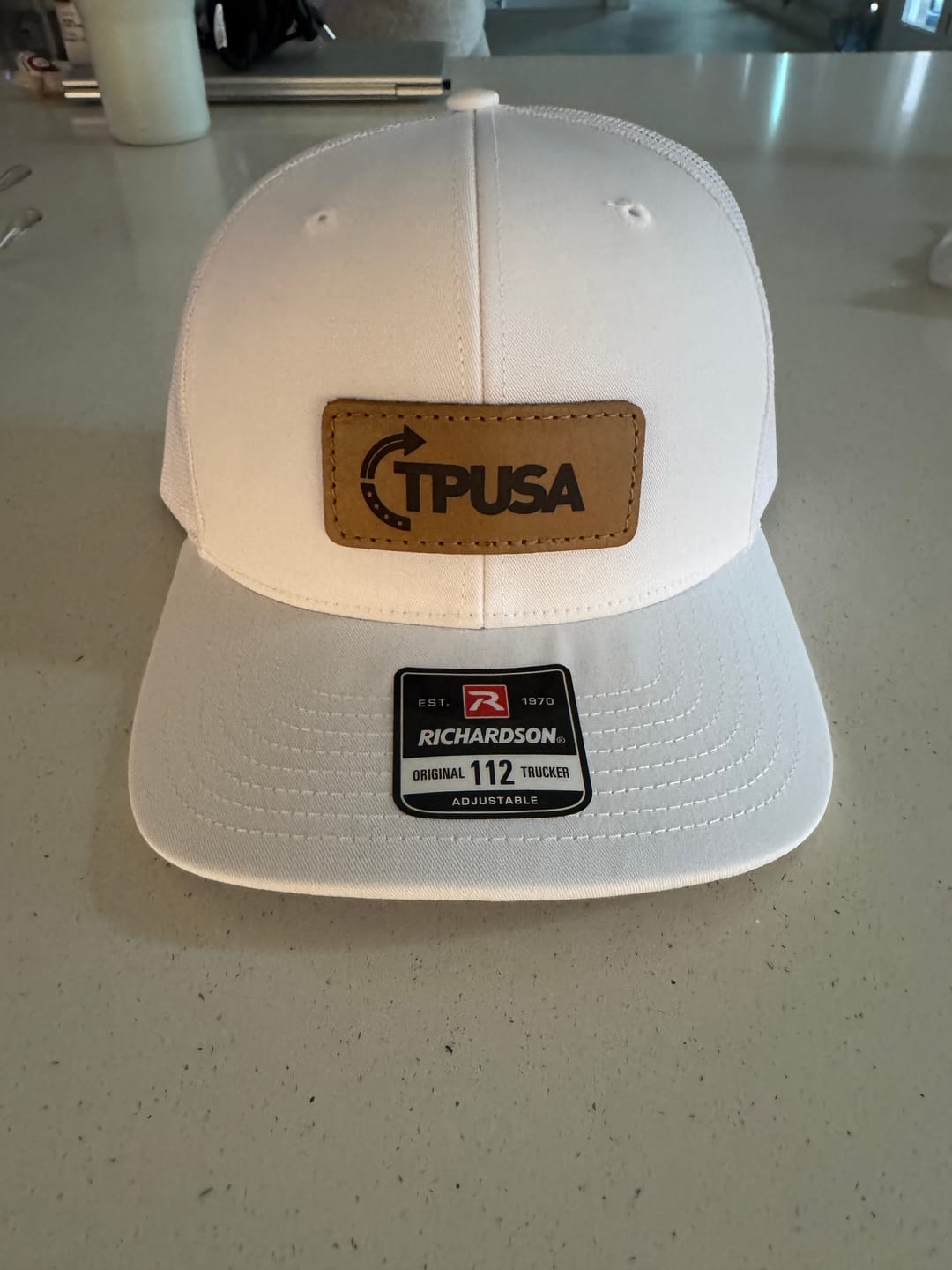 Customer photo review of Richardson 112 Custom Leather Patch Hat