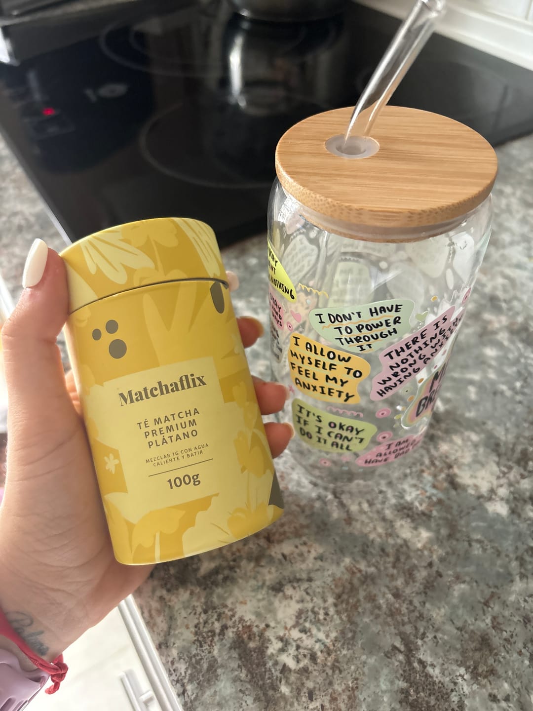 Customer photo review of Té Matcha Premium Plátano