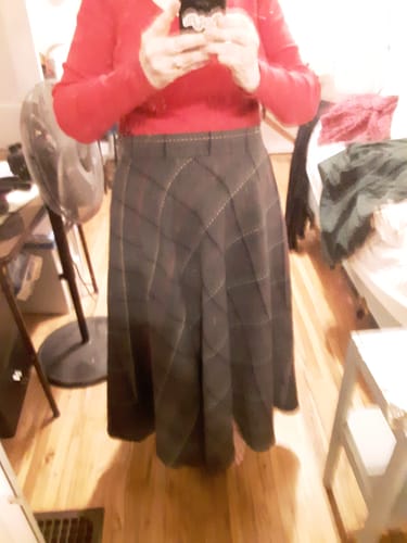 Customer photo review of A line maxi winter wool skirt women 6213