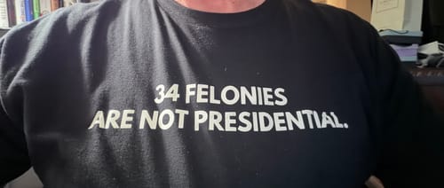 Customer photo review of 34 FELONIES Unisex T-Shirt