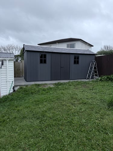 Customer photo review of Newton Plus 7517 Shed - Grey 2.1m x 5.3m